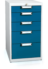 Universal cabinet for workbenches 840 x 480 x 600 - 5x drawer